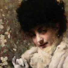 Sold at Auction: Eugène Vincent Vidal, Fine Aestheticism Portrait of a  Woman, E. Vidal