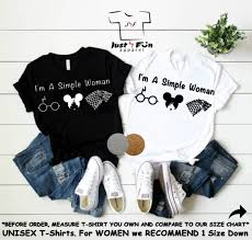 Im A Simple Woman Shirts Disney Girl Shirts Dire Wolf Orlando Trip Shirts Disney Shirts Orlando Vacation Universal Shirt