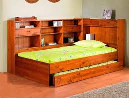 Ballina King Single Bed With Single Size Trundle And Wrap Around Bookshelf Flat Pack Furniture Bedroom Design Diy Kid Beds Bedroom Design