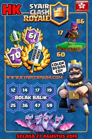 Syairtogel Clash Royale Hongkong Selasa 27 Agustus 2019 Singapura Sydney Minggu