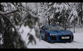 Video The Audi R8 V10 Plus Is Gorgeous In The Snow Audi Audi R8 V10 Plus Audi R8 V10