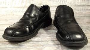 Skechers Dress Loafers Mens Size 10 M Solid Black Leather Shoes Black Leather Shoes Loafers Men Dress Loafers