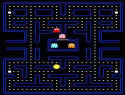 During your completion use pacman to score as many points as possible by eating the fruit that appear and flashing ghosts after you eat one of the four. Pacman Unblocked Unblocked Games