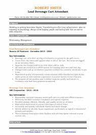 This cover letter for interior designer roland francisco is the perfect example. Beverage Cart Attendant Resume Samples Qwikresume