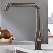 The grohe ambi tap is a slimline minimalist design which gives a cool sleep cosmopolitan look to any contemporary kitchen. Grohe Essence Kitchen Sink Mixer Brushed Hard Graphite 30269al0