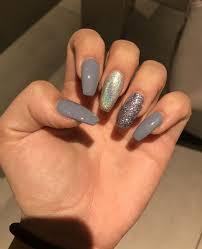Coffin Shaped Black And Grey Acrylic Nails Pin By Brianda On Makeup Looks Coffin Shape Nails Acrilic Nails Cute Acrylic Nails