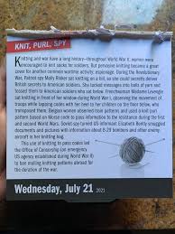 The wartime spies who used knitting as an espionage tool. This Is Rad Knitting