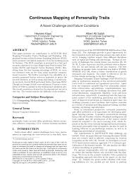 These are the projects that i wrote for the introduction to signal processing for computer engineers course in boğaziçi university in spring 2019. Pdf Continuous Mapping Of Personality Traits A Novel Challenge And Failure Conditions