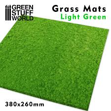 Grass mats are by far the easiest option for quickly adding a natural appearance to your layout. Grass Mats Light Green