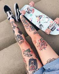 Tattoos Fishboard Skateboard Tattoos For Women Leg Tattoos Sleeve Tattoos