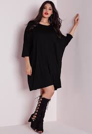Missguided Plus Size Oversized T Shirt Dress Black Plus Size Outfits Black Dress With Sleeves Plus Size Dresses