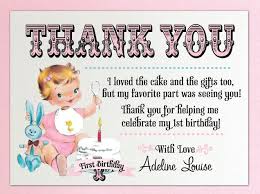 Vintage 1st Birthday Invitation Thank You Card Wording Birthday Thank You Cards 1st Birthday Invitation Wording