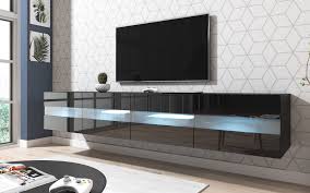 Tv Meubel Zwevend Zwart 200 Cm Modern Led Online Bestellen Perfecthomeshop
