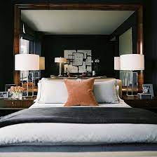 Make a mirrored headboard by replacing the glass in a discarded door with mirror. 19 Cool Ideas To Use Mirrors As Headboard Shelterness