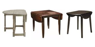An amish built drop leaf table set has hinged leaves on either end that extend upwards. Modern Drop Leaf Table Pictures Ideas For Drop Leaf Dining Tables Elle Decor