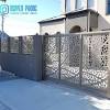 This gate is made up of three leaves that slide in a using three telescopic leaves reduces the required run back: 3
