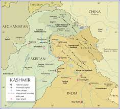 آزاد جموں و کشمیر ‎, romanized: Political Map Of Kashmir Nations Online Project