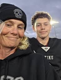 We got to walk out with our son for senior night