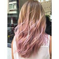 Pink Hair Highlights Liked On Polyvore Featuring Beauty Products And Haircare Pastellrosa Haare Ombre Haare Farben Haarfarben