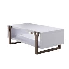 Very popular type of folding tables is transformer overstock coffee table. Overstock Rectangular Wooden Coffee Table With Y Shape Sled Base White And Brown Wood And Metal Mdf Modern And Contemporary Coffee Tables Rectangle A Tremendous Home