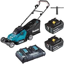 ✓ hochwertige ersatzakkus ✓ akkus makita hat sich einen namen auf dem werkzeugmarkt geschaffen, der wie kaum ein anderer für qualität und robustheit steht. Makita Dlm432pt2 Akku Rasenmaher 2x18 V 5 0 Ah 2 Akkus Doppelladegerat 36 V Petrol Amazon De Garten