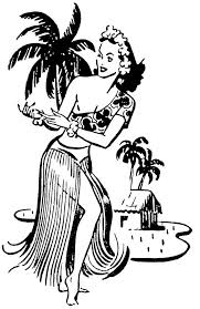 Black And White Hawaiian Shirt Clipart Hawaii Clip Art Vintage Vintage Illustration Tiki Art
