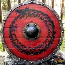 Most viking shields measured between 80cm and 90cm in diameter, but they could be as large as 95cm or as small as 70cm. Viking Shields On The Sides Of Ships Historical Or Not Viking Shield Viking Shield Design Vikings