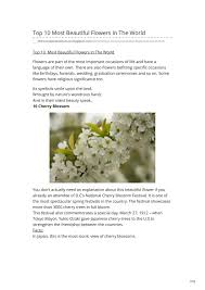 One of the most spectacular spring festival in the country. Top 10 Most Beautiful Flowers In The World By Satyansh Sambyal Issuu