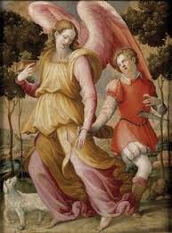 That is the fish tobias caught on the journey that i've mentioned above. St Raphael And Tobias