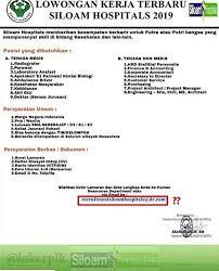 We did not find results for: Penipuan Lowongan Kerja Siloam Hospitals 2019 Info Loker Hoax