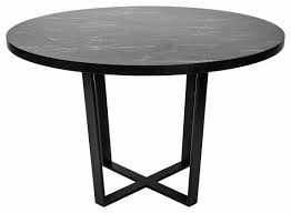 You can sit on it everywhere. Dining Table Round Black Marble And Black Cross Leg Base