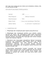 Iii/1 (satu)materi pokok :bab 1 berlibur dapat di mana sajaalokasi. Top Pdf A Kompetensi Inti 6 Rpp Bahasa Indonesia Teks Puisi 123dok Com