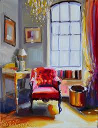 Wall Art Print Of Chaise Rouge By Cecilia Rosslee Original Etsy In 2020 Interior Paintings Interior Art Interior