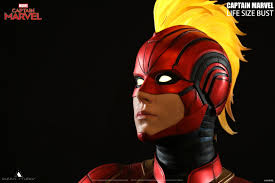 Captain Marvel Buste Taille Réelle Queen Studios, captain marvel buste 1:1  life size queen studios