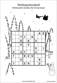 Weihnachtsquiz spannende fragen rund um weihnachten. Weihnachts Sudoku Fur Erwachsene