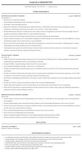 development chemist resume sample