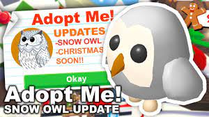 Ask them for unwanted bad pets. New Adopt Me Snow Owl Pet Confirmed Roblox Adopt Me Christmas 2020 Pet Update New Pet Snowy Owl Youtube