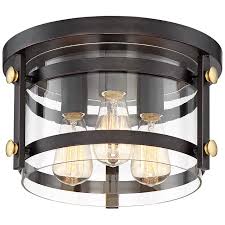 Eagleton 13 1 2 Wide Oil Rubbed Bronze Led Ceiling Light 35f49 Lamps Plus