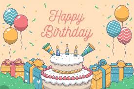 Happy Birthday Images For Him Free Download Download Hand Drawn Birthday Background With Cake For Free In 2020 Happy Birthday Design Birthday Background Happy Birthday Celebration
