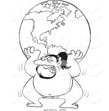 Customize the letters by coloring with markers or pencils. Vector Of A Cartoon Sumo Wrestler Lifting The Globe Coloring Page Outline By Toonaday 23950