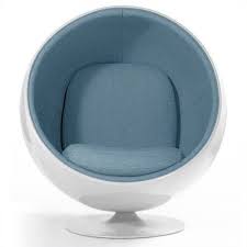 Aeon Furniture Luna Fiber Glass Egg Chair Chair Furniture Blue Accent Chairs