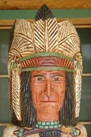 5' CIGAR STORE WOODEN INDIAN Chief Sacred Buffalo Native American by F  Gallagher
