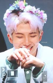 Part 2 of i'm watering the flowers in the garden called ‚us. Bora On Twitter The Flower Crown On Namjoon Bbmastopsocial Bts Bts Twt