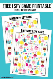 Printable Birthday Activities For Kids Birthday I Spy Printable Livelaughrowe Com Birthday Activities Kids Spy Birthday Parties Birthday Activities