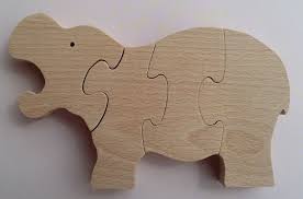 Puzzle Animaux Sauvage L Hippopotame Puzzle En Bois Craft Puzzle Animaux