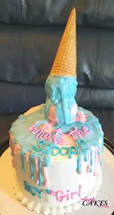 Gender Reveal Melting Ice Cream Cake Pink Or Blue Gender Reveal Dessert Gender Reveal Cupcakes Melting Ice Cream Cake