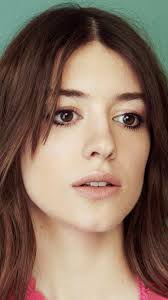 Blonde Daisy Edgar Jones Girl Model Is Standing In Light Teal Green Wall  Background Wearing Red Dress 4K 5K HD Girls Wallpapers | HD Wallpapers | ID  #103738