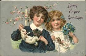 Loving Easter Greetings Easter Greetings Easter Postcards Vintage Holiday Postcards