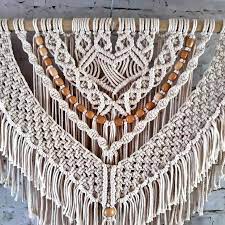 Macrame Wall Hanging For Your Home Decor Large Fiber Art Knotted Tapestry Beautiful Bedroom Art Rustic Farmhouse Decoration Valance Macrame Wall Hanging Macrame Wall Art Wall Hanging