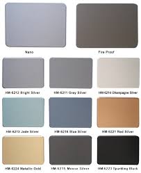 Hot Item Aluminum Composite Material Color Chart